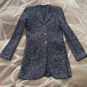 St. John navy multi jacket size 8